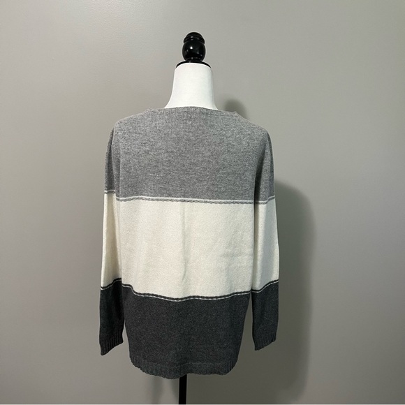 M Made In Italy Striped Sweater Wool Cashmere Blend Knit - Picture 9 of 11